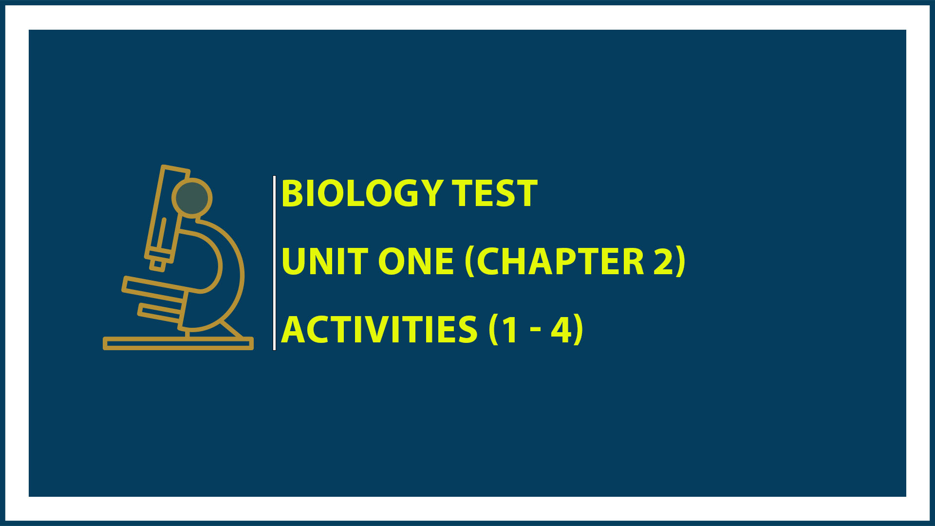 Unit One: Chapter 2 (Documents 1 - 4)